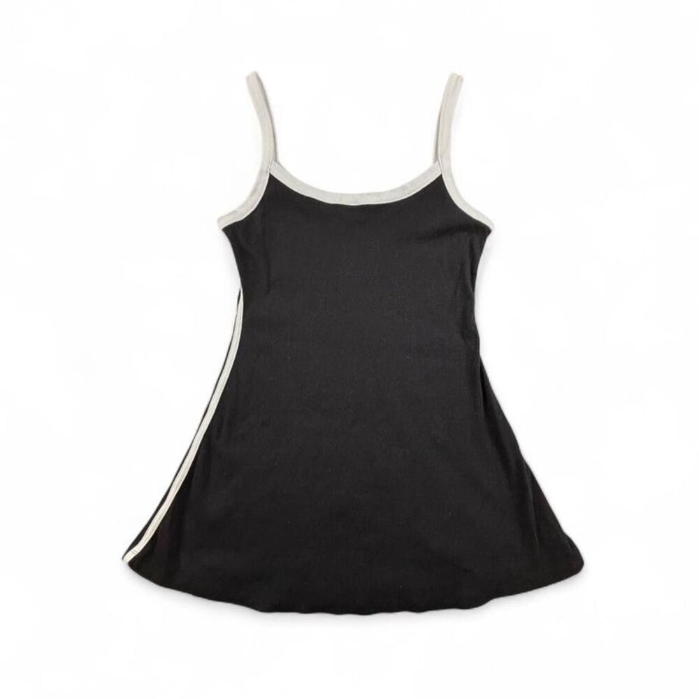 Cotton On Babydoll Mini Dress Womens M Black White Contrast Strap Y2K